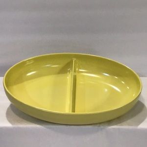 Melamine (melmac) divided vegetable bowl